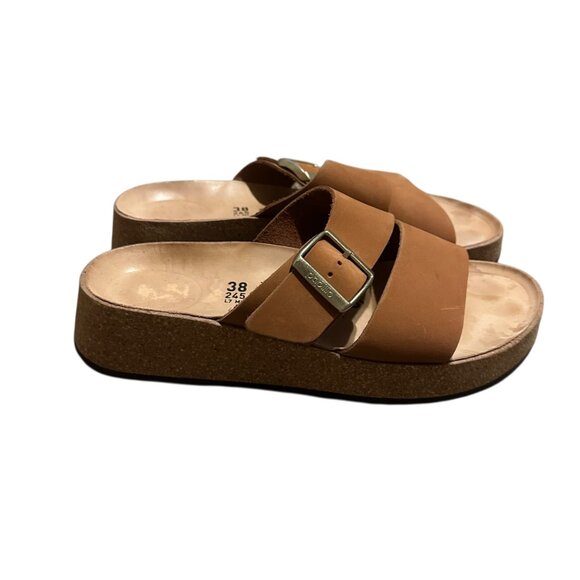 Papillio by Birkenstock Almina Nubuck Leather Sandals Pecan Size 38 7 Women's - Picture 2 of 14